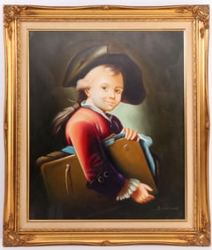 STUDENT COPY OF PAINTING BOY WITH BRIEFCASE