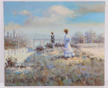 PIERRE DU BOIS FRENCH ROMANTIC AFTERNOON PAINTING