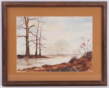 DAVE COOK ABSTRACT WATERCOLOR LANDSCAPE PAINTING