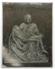 FULL SIZE TINTYPE PHOTOGRAPH MICHELANGELO'S PIETA