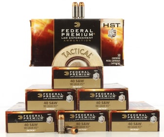 350 ROUNDS .40 S&W 180GR JHP LAW ENFORCEMENT AMMO