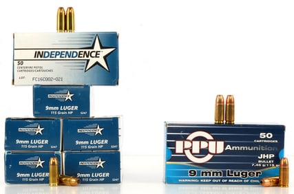 350 ROUNDS 9MM LUGER 115GR JHP PISTOL AMMUNITION