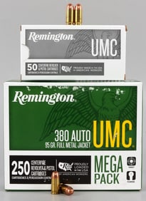 250 RDS .380 AUTO 95GR FMJ REMINGTON UMC AMMO
