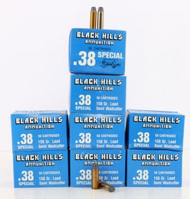 400RDS .38 SPL 158GR BLACK HILLS AMMUNITION REMAN