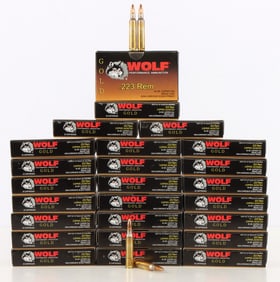 500 RDS WOLF GOLD 223 REMINGTON 55 GR FMJ AMMO