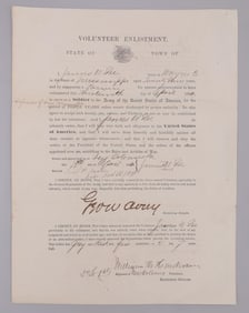 1864 DEFENSE OF NEW ORLEANS UNION VOLUNTEER DS