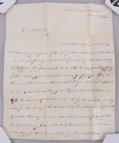 1802 LETTER ROYAL NAVY ABOARD HMS REVOLUTIONNAIRE