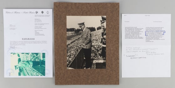 WWII ADOLF HITLER SIGNED DEDICATION TO GYMNAST