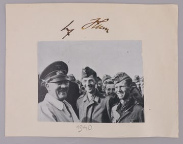 WWII GERMAN THIRD REICH ADOLF HITLER SIGNATURE