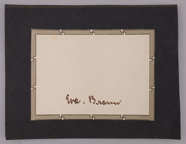 WWII GERMAN THIRD REICH EVA BRAUN CUT SIGNATURE