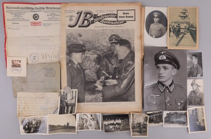 WWII GERMAN THIRD REICH ASSORTED PICS DOCUMENTS
