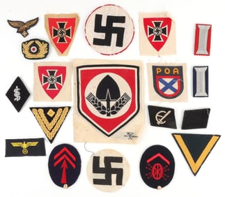 LOT OF 19 WWII GERMAN THIRD REICH PATCHES
