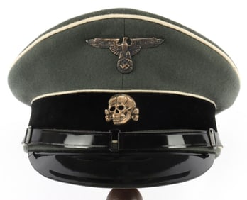 WWII GERMAN THIRD REICH WAFFEN SS PEAK VISOR CAP