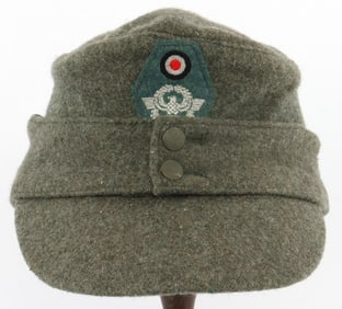 WWII GERMAN THIRD REICH POLICE M43 WOOL FIELD CAP