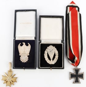 WWII GERMAN THIRD REICH IRON CROSS WAR CROSS LOT 4