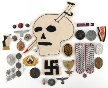 WWII WWI GERMAN THIRD REICH SS BADGE TOTENKOPF LOT