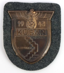 WWII GERMAN THIRD REICH KUBAN SLEEVE SHIELD