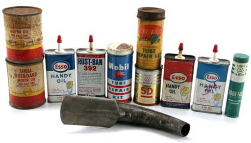 VINTAGE OIL TINS, TUBE REPAIR KIT TINS ESSO SHELL