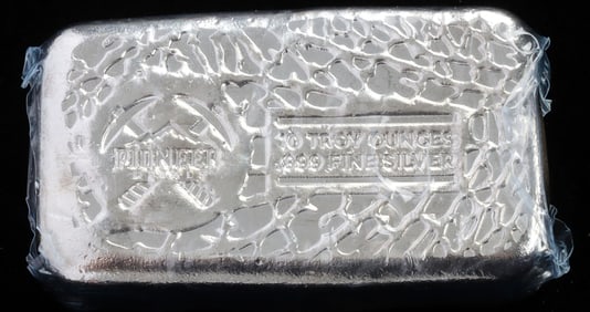 PIONEER MINTING 10 OZT 999 FINE SILVER BAR INGOT