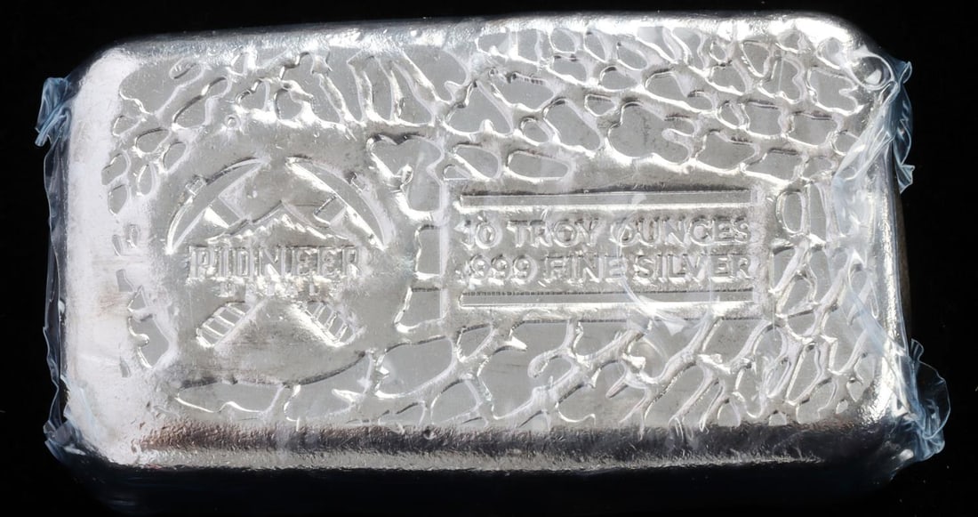 PIONEER MINTING 10 OZT 999 FINE SILVER BAR INGOT