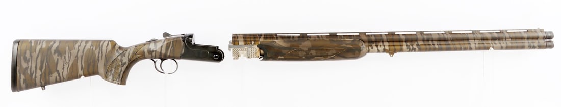 CZ SWAMP MAGNUM 12GA BOTTOMLAND O/U SHOTGUN NIB: New in box CZ-USA Field Sports Swamp Magnum over-under double barrel shotgun, 12 gauge, 3-1/2" chamber. MPN 06579. Barrel 30 inches. Mossy Oak Bottomland camo finish. FFL required for transfer. No int
