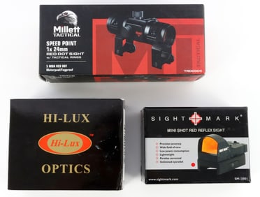 3 PC AR 15 AND RIFLE MIXED RED DOT SIGHT LOT