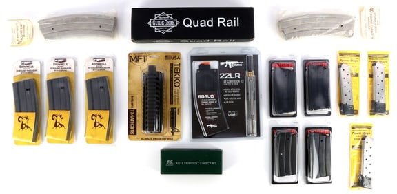 RUGER MINI 14 AR-15 M1911 MAGAZINES RAILS 16 PCS