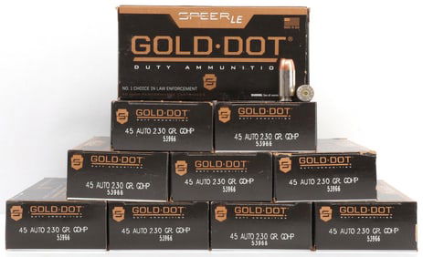 500 RDS GOLD DOT 45 AUTO 230 GR GDHP AMMO