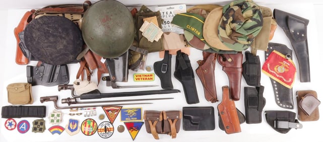 DEALERS LOT OF 75+ MILITARY GEAR WWII COLLECTIBLES