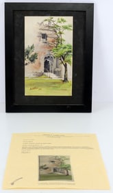 PRE WWII ADOLF HITLER PAINTING SIGNED COA INCLUDED