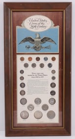 FRAMED US COINS OF THE 20TH CENTURY