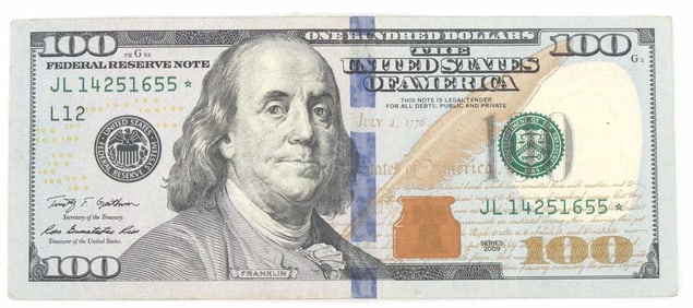2009 SERIES $100 BILL STAR NOTE