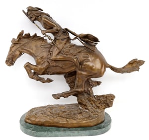 FREDERIC REMINGTON BRONCO BUSTER REPRO SCULPTURE