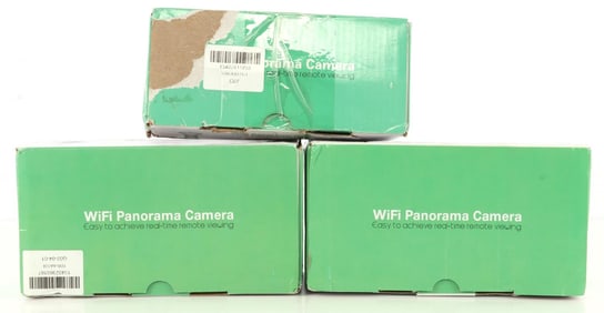 LOT OF 3 WIFI PANORAMA CAMERA LOT ORIGINAL BOXES