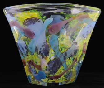 NUVO LITHUANIAN ART GLASS SIGNED VASE