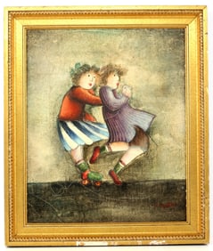 JOYCE ROYBAL WHIMISCAL CHILDREN PAINTING