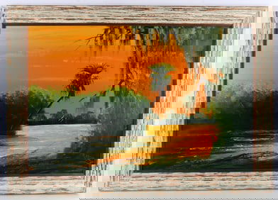 ALFRED HAIR FLORIDA HIGHWAYMEN PAINTING SUNSET