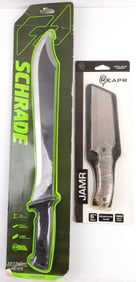 LOT OF 2 REAPR CLEAVER & SCHRADE MACHETE