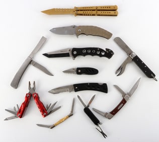 11 MIXED SHEFFIELD & GUIDESMAN POCKET KNIFE LOT