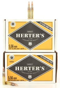 400 ROUNDS DS HERTERS 5.56 MM 55 GR FMJ AMMO