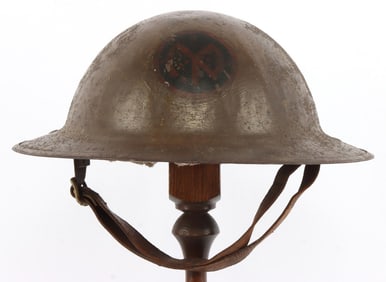 WWI US AEF 27TH INFANTRY BRODIE M1917 HELMET