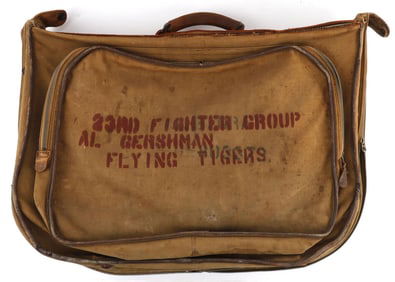WWII US FLYING TIGERS NAMED AL GERSHMAN B-4 BAG