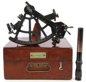 WWII U.S. NAVY DAVID WHITE MKII SEXTANT 1944 DATED