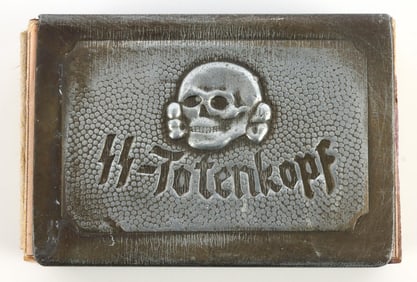 WWII SS TOTENKOPF MATCH BOX