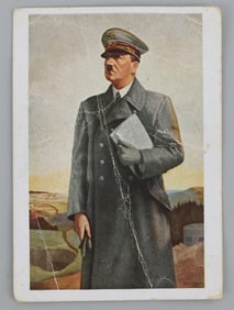 WWII GERMAN THIRD REICH HITLER AUTOGRAPH POSTCARD