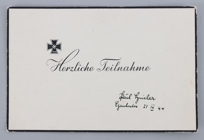WWII GERMAN REICH GAULEITER PAUL GIESLER SIGNATURE