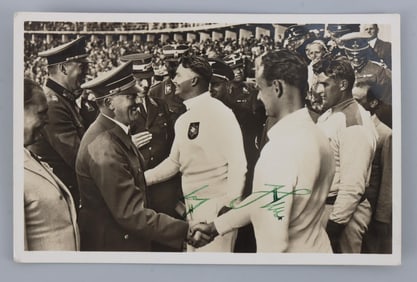 WWII GERMAN REICH OLYMPIA CARD SIGNED BY HITLER