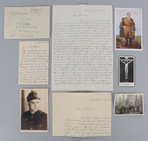 WWII GERMAN REICH SOLDIER LETTER HITLER SIGNATURE