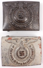 LOT 2 WWII GERMAN THIRD REICH SS NCO BELT BUCKLES