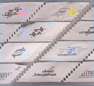 LOT OF 8 WWII GERMAN THIRD REICH JEWISH ARMBAND